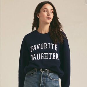Favorite Daughter Navy Sweatshirt Medium NWT